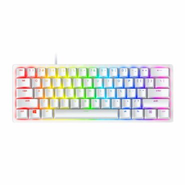 Razer Huntsman Mini - Mercury Edition - 60% Optical Gaming Keyboard | Clicky Purple Switch