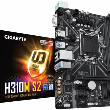 Gigabyte H310M S2 2.0 Motherboard | LGA 1151 | H310 | 32 GB | Mini ATX | Gen 3