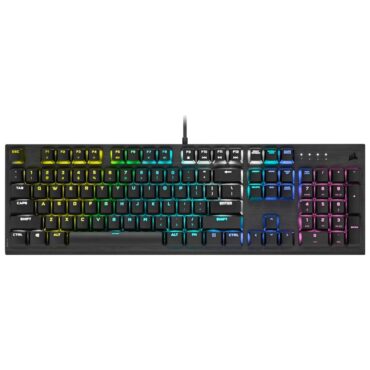 CORSAIR KEYBOARD K60 PRO -RED LED - CHERRY VIOLA-Black