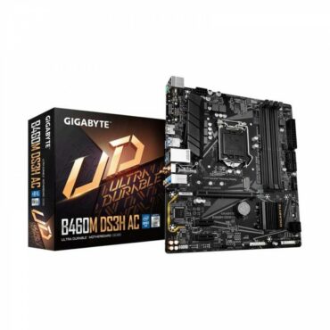 Gigabyte B460M DS3H AC Motherboard | LGA 1200 | B460 | 128 GB | M-ATX | Gen 3