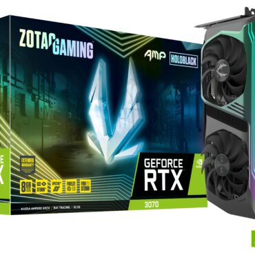 ZOTAC GAMING GEFORCE RTX 3070 AMP HOLO 8GB GDDR6 | 256 bit | 1785/14000 | HDCP | Three DP | HDMI | Premium Pack | LHR