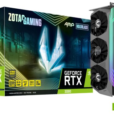 ZOTAC GAMING GEFORCE RTX 3080 TRINITY OC 10GB GDDR6X | 320 bit | 1725/19000 | HDCP | Three DP | HDMI | Premium Pack