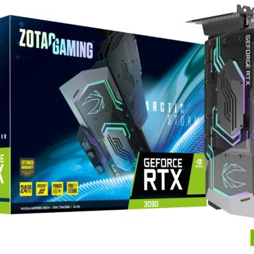 ZOTAC GAMING GEFORCE RTX 3090 ArcticStorm 24GB GDDR6X | 384 bit | 1695/19500 | HDCP | Three DP | HDMI | Premium Pack