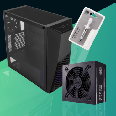 Cooler Master MASTERBOX K501L ARGB Case with Cooler Master MVE Bronze 550W V2 230V Power Supply | Free Cooler Master Mastergel Thermal Grease