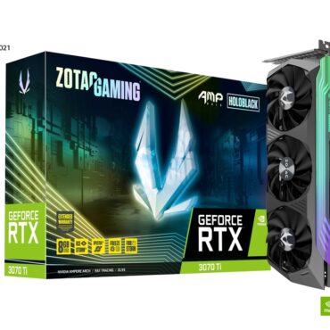ZOTAC GAMING GeForce RTX 3070 Ti AMP Holo | 8GB | Triple Fan | RGB | Nvidia RTX