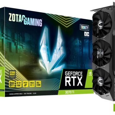 ZOTAC GAMING GeForce RTX 3070 Ti Trinity OC | 8GB | Triple Fan | RGB | Nvidia RTX