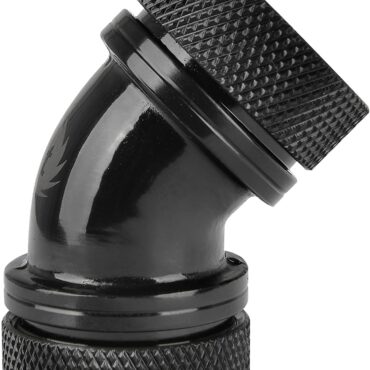 Thermaltake Pacific PETG Tube 45 Degree Dual Compression 16mm Black P/N: CL-W098-CA00BL-A