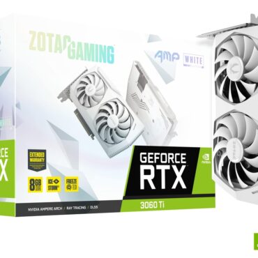 ZOTAC GAMING GeForce RTX 3060 Ti AMP White Edition LHR | ZT-A30610F-10PLHR