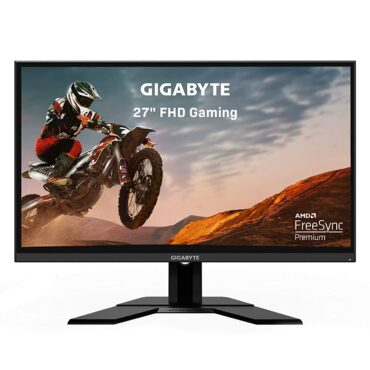 GIGABYTE G27F 27" 144Hz 1080P Gaming Monitor, 1920 x 1080 IPS Display | 1ms (MPRT) Response Time | FreeSync Premium | 1x Display Port 1.2, 2X HDMI 1.4, 2X USB 3.0| Black |G27F-SA
